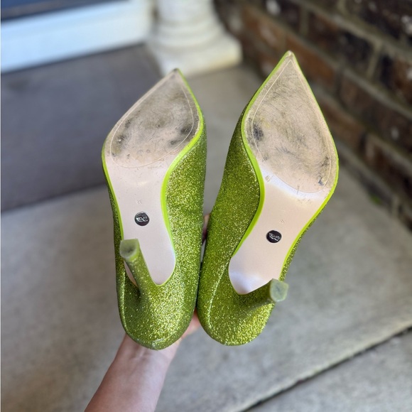Zara Glitter Green Heels - Picture 6 of 10
